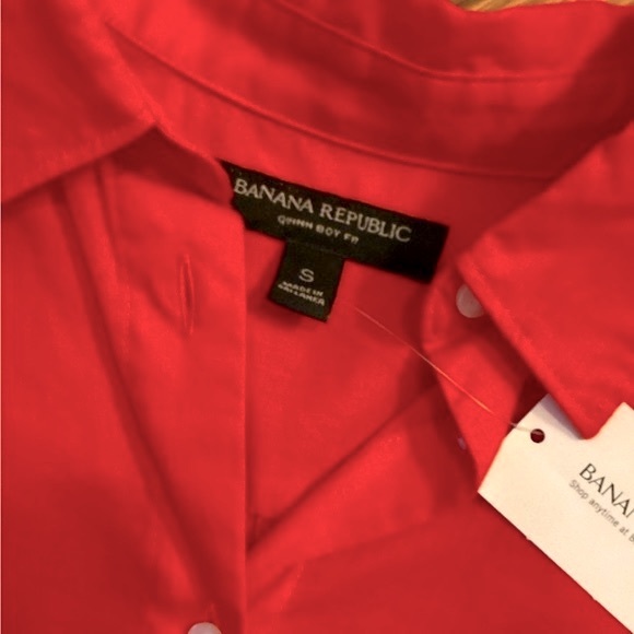 NWT BANANA REPUBLIC LINEN COTTON BLEND BUTTON DOWN - Picture 5 of 8